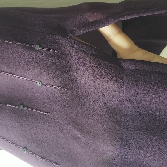 100% Silk Skirt Embellished w/ Embroidery & Scattered Sequins;Grape,Sz 6P - Picture 5 of 6